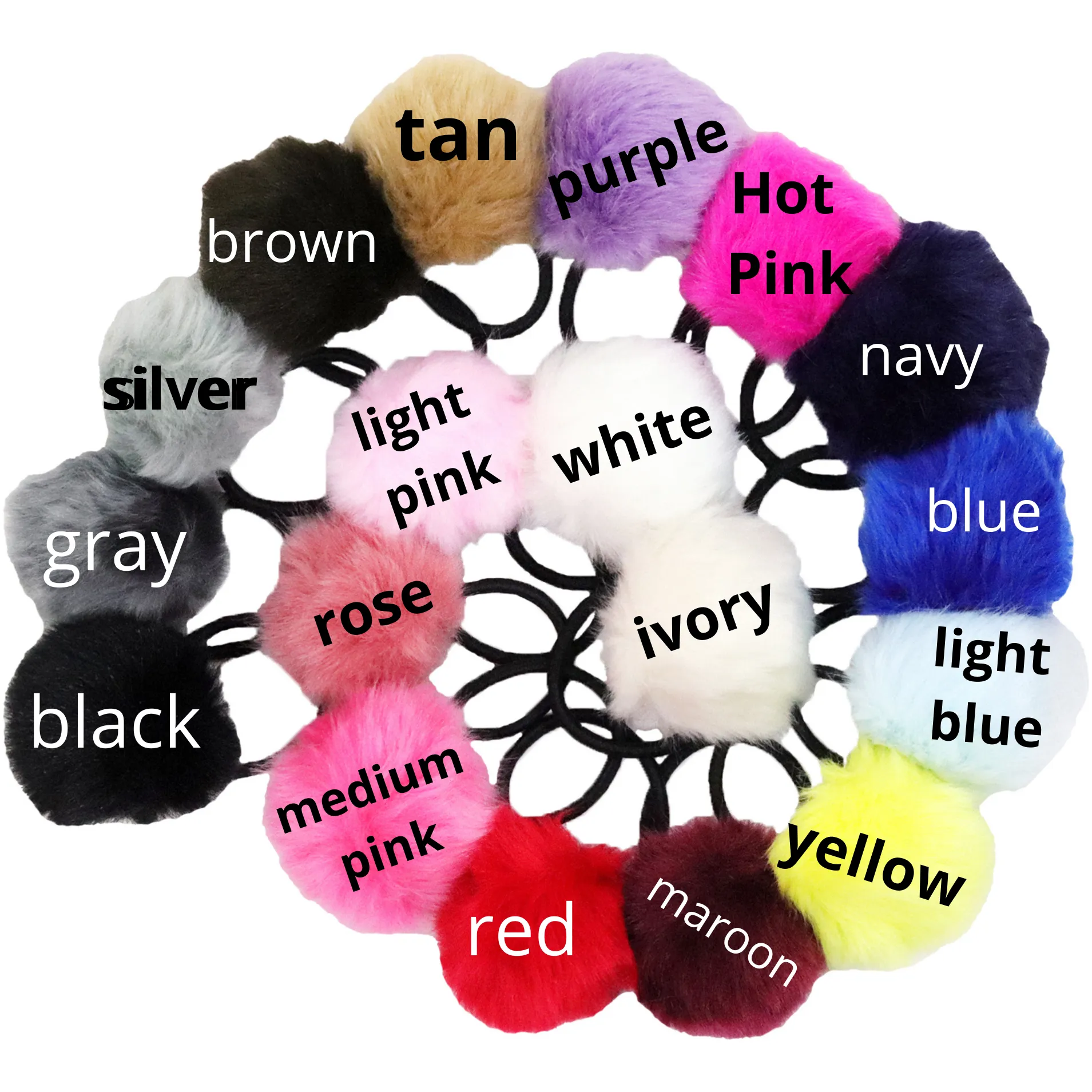 Pom Pom Hair Elastics