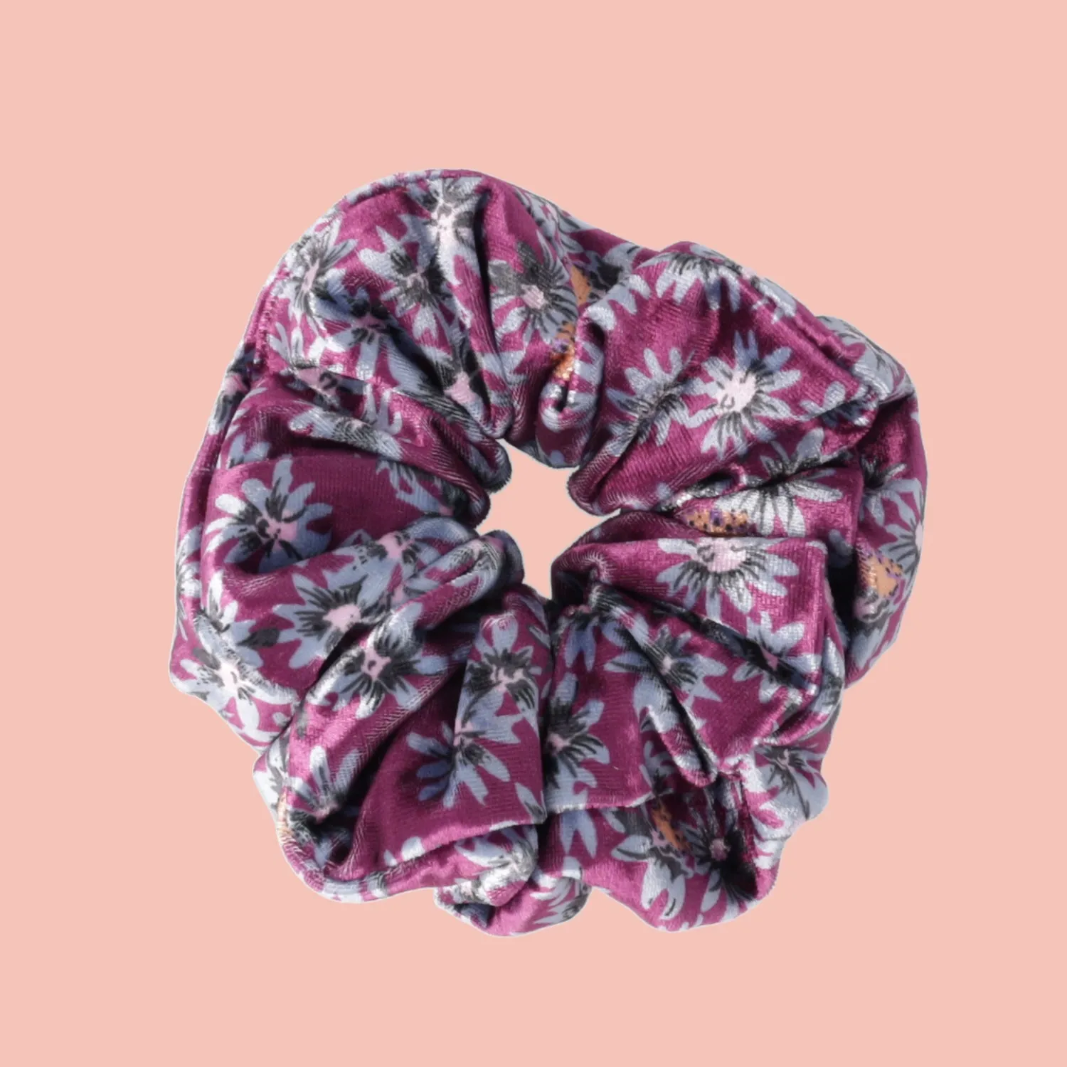 Purple Bloom Scrunchie