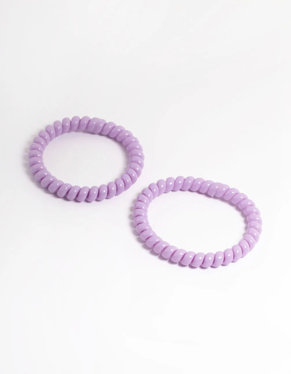 Purple Plastic Narrow Hair Spiral Pack