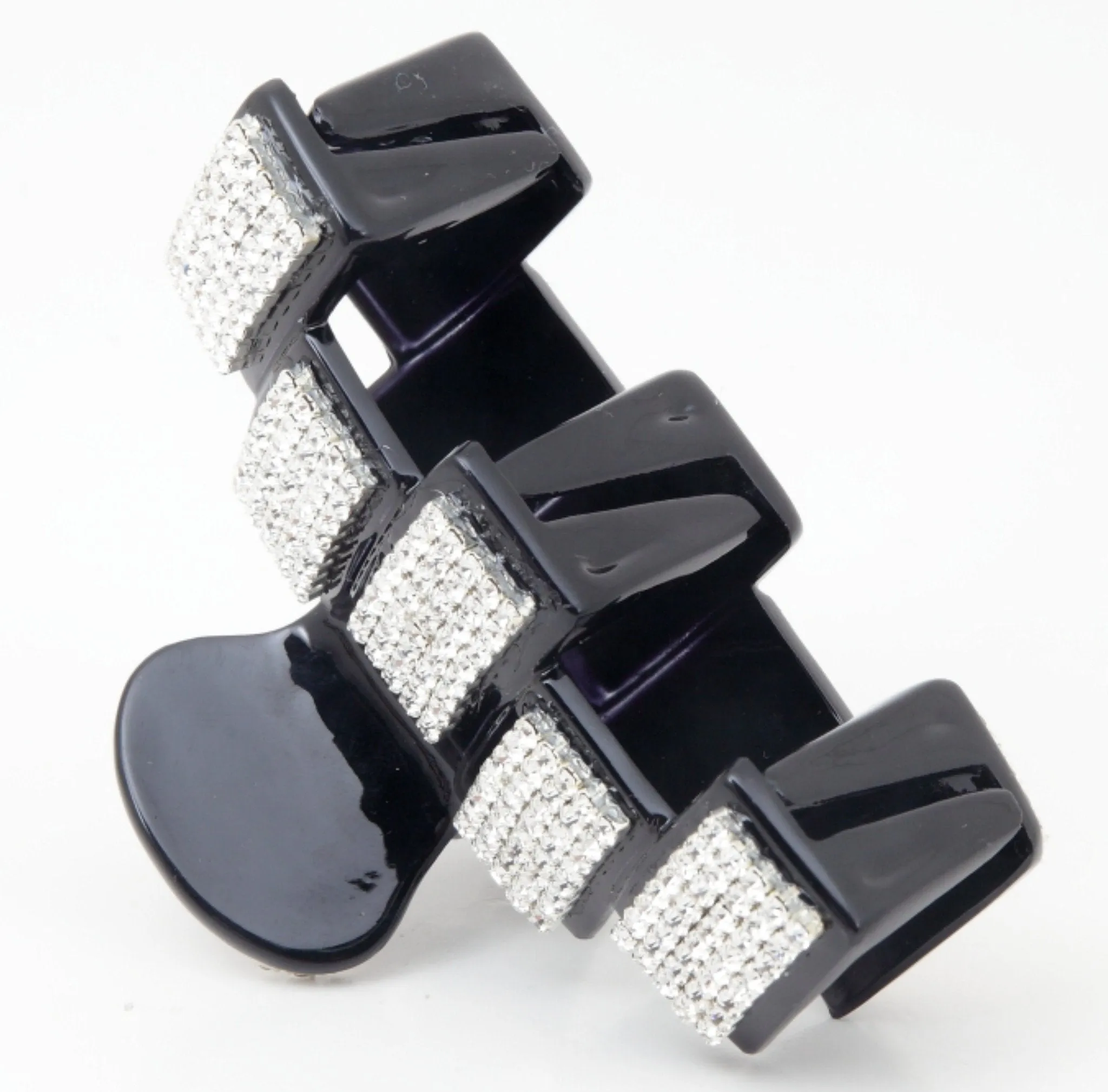 Quadrangle Block connection rhinestone decorative  hair jaw claw  Series-25