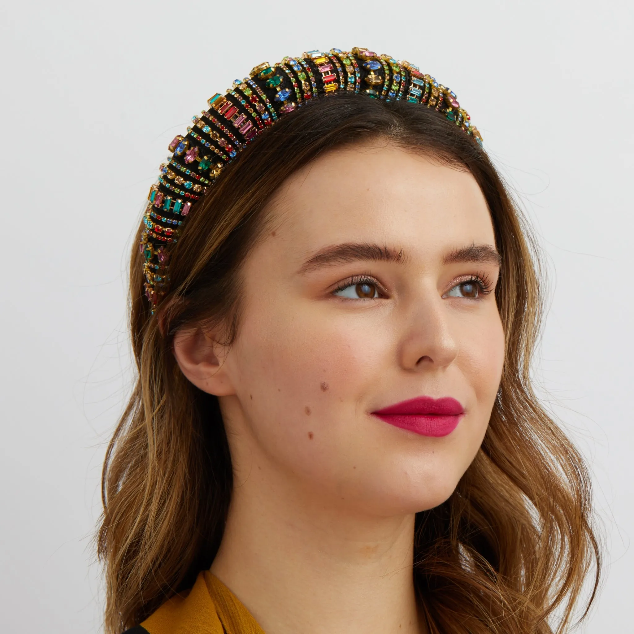 Rainbow Headband Padded with Crystal