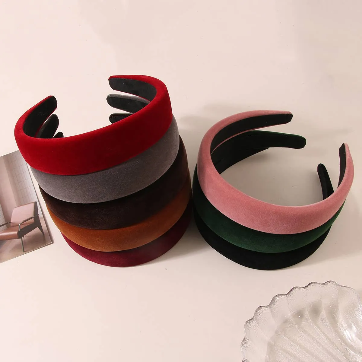 Retro Solid Headband - Wine