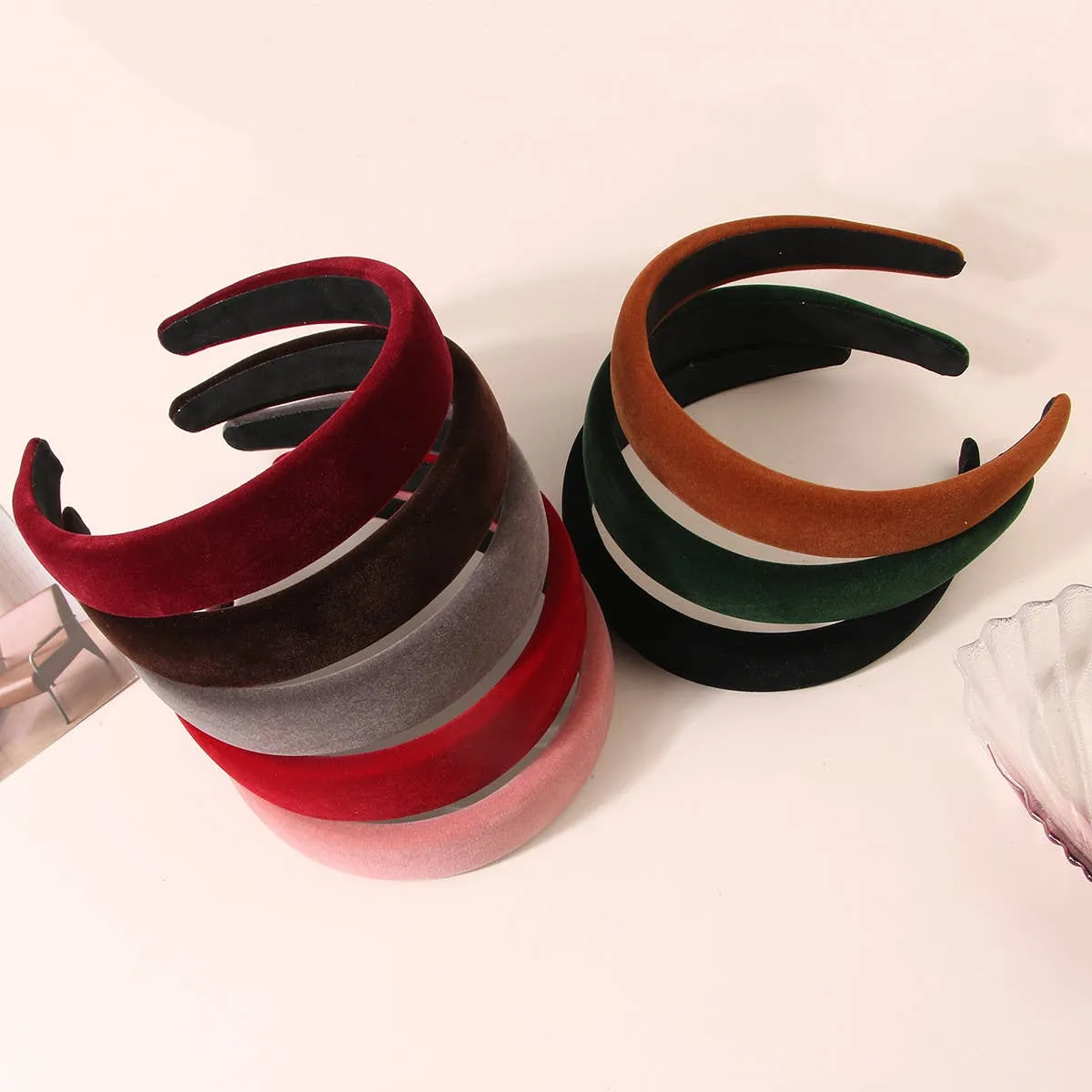 Retro Solid Headband - Wine