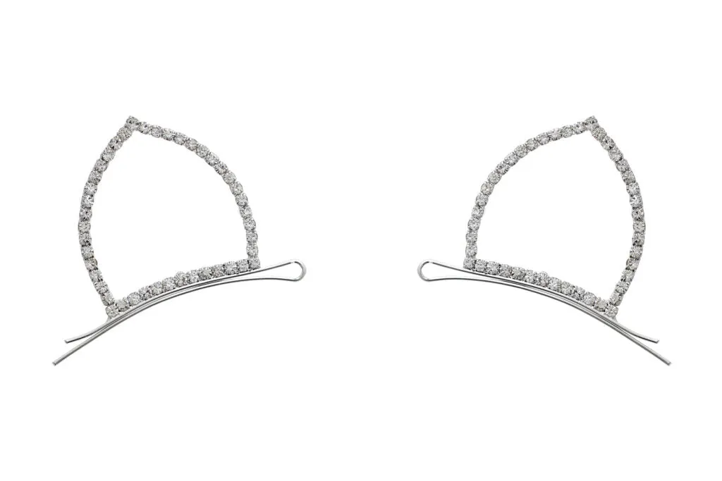 Rhinestone Cat Ear Clips