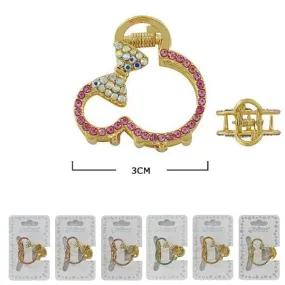 Rhinestone Cute Hair Jaw Clip 10098M (12 units)