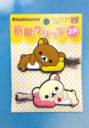 Rilakkuma & Korilakkuma hair clip set