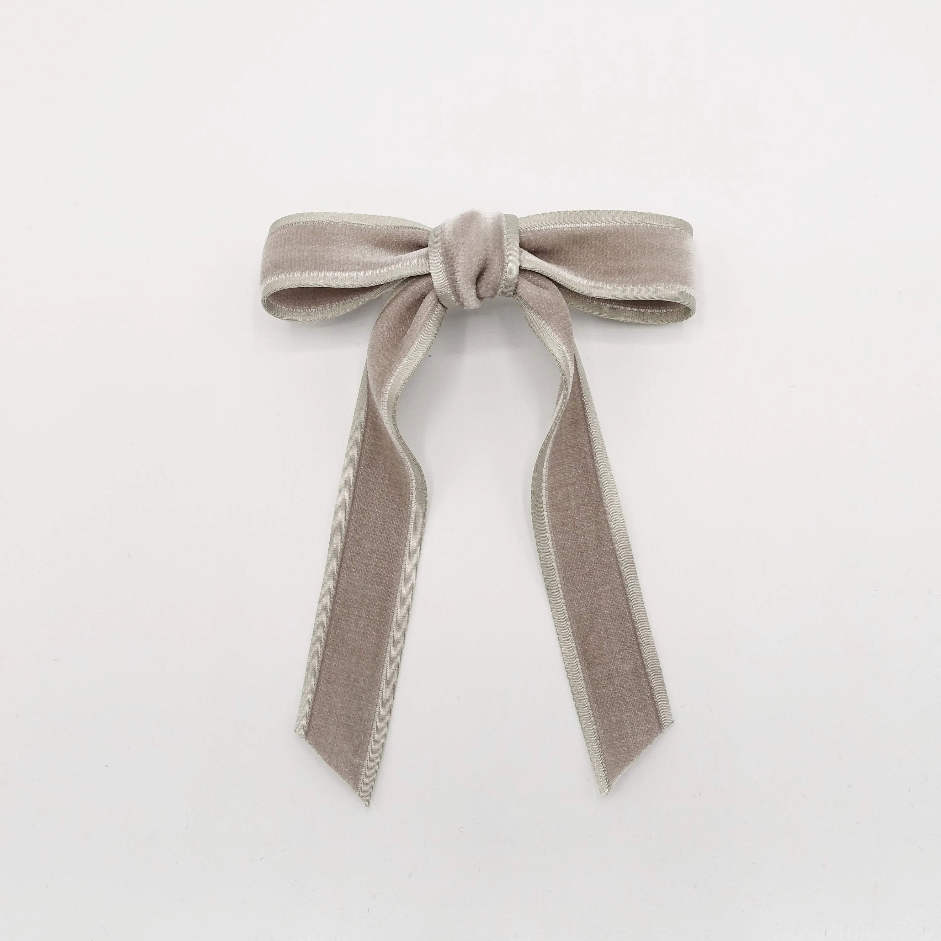 satin edge velvet hair bow