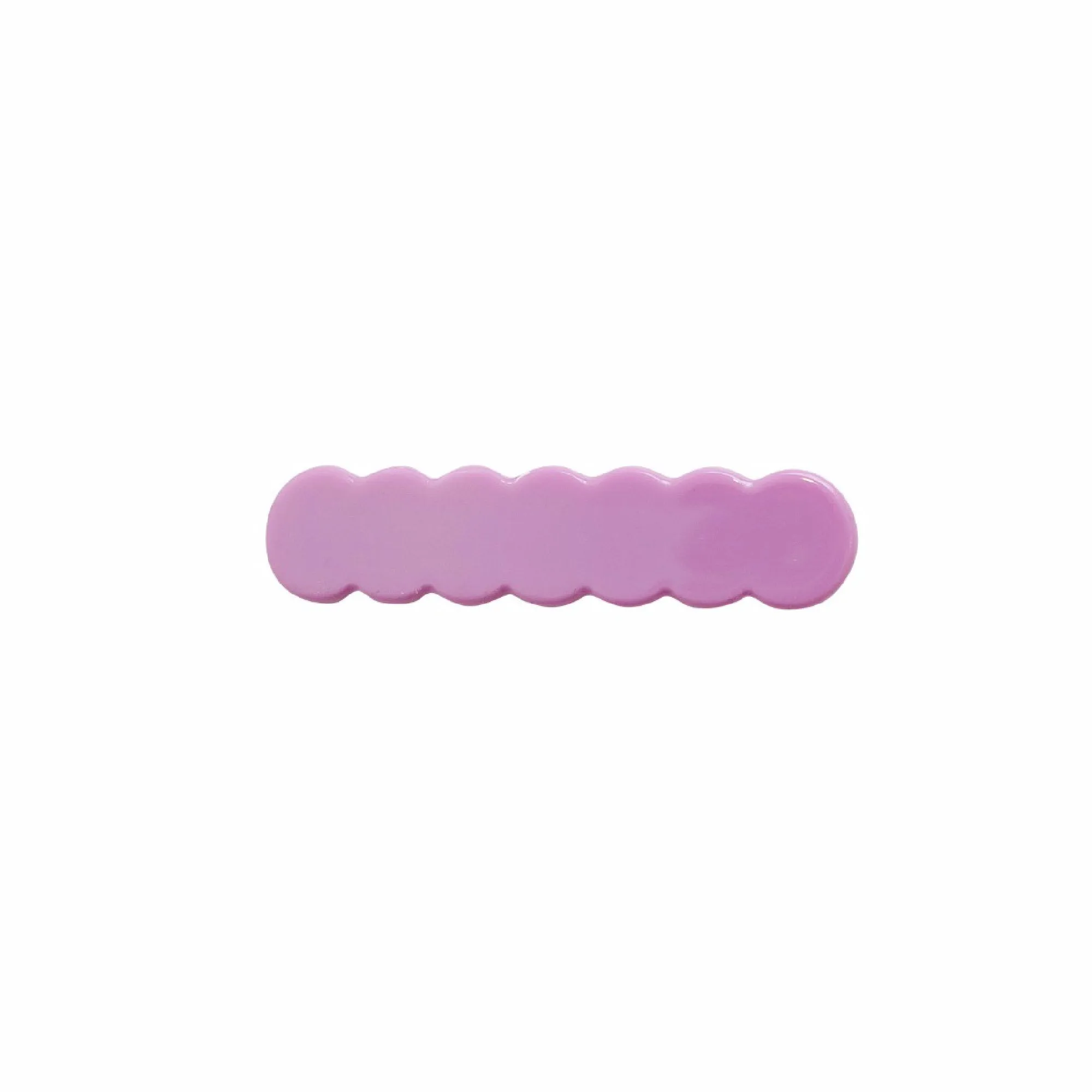 Scalloped Acrylic Hair Clip - 40 Colors