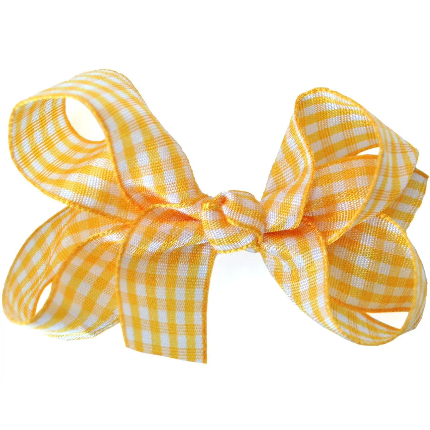 School Hair Bow in Gingham Ribbon