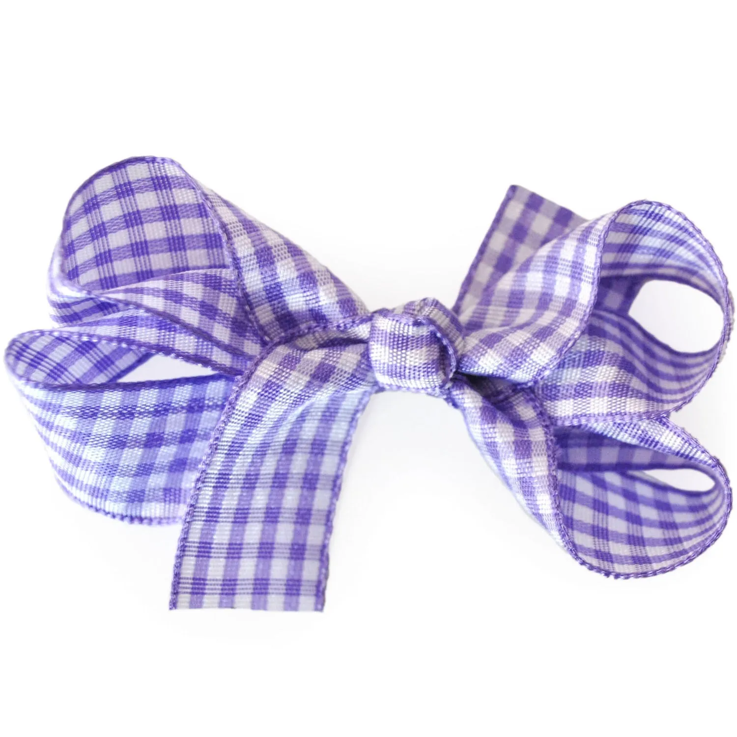 School Hair Bow in Gingham Ribbon