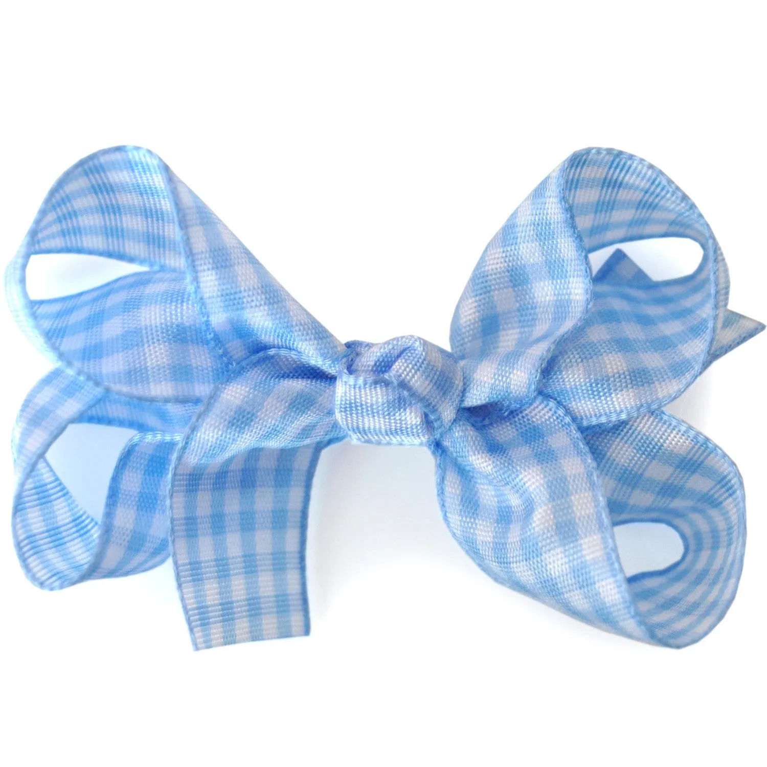 School Hair Bow in Gingham Ribbon