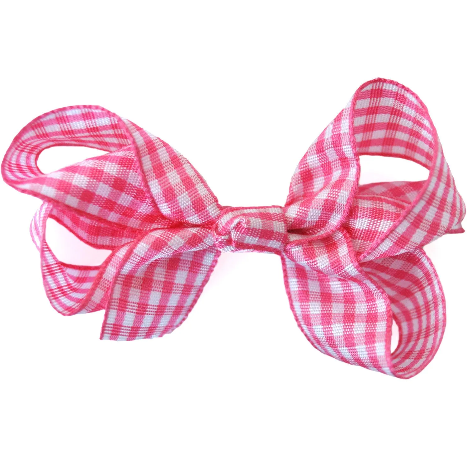 School Hair Bow in Gingham Ribbon