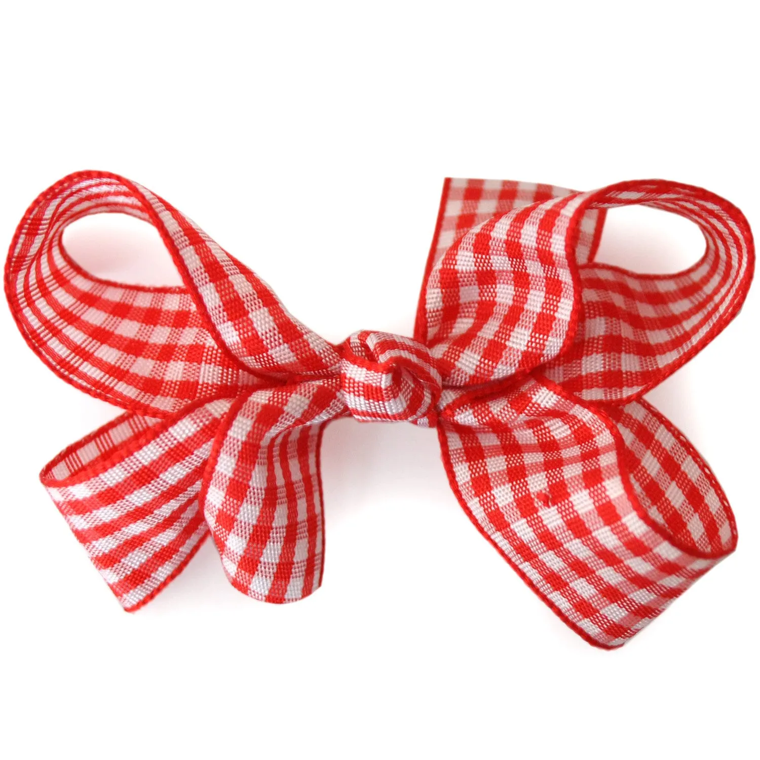 School Hair Bow in Gingham Ribbon