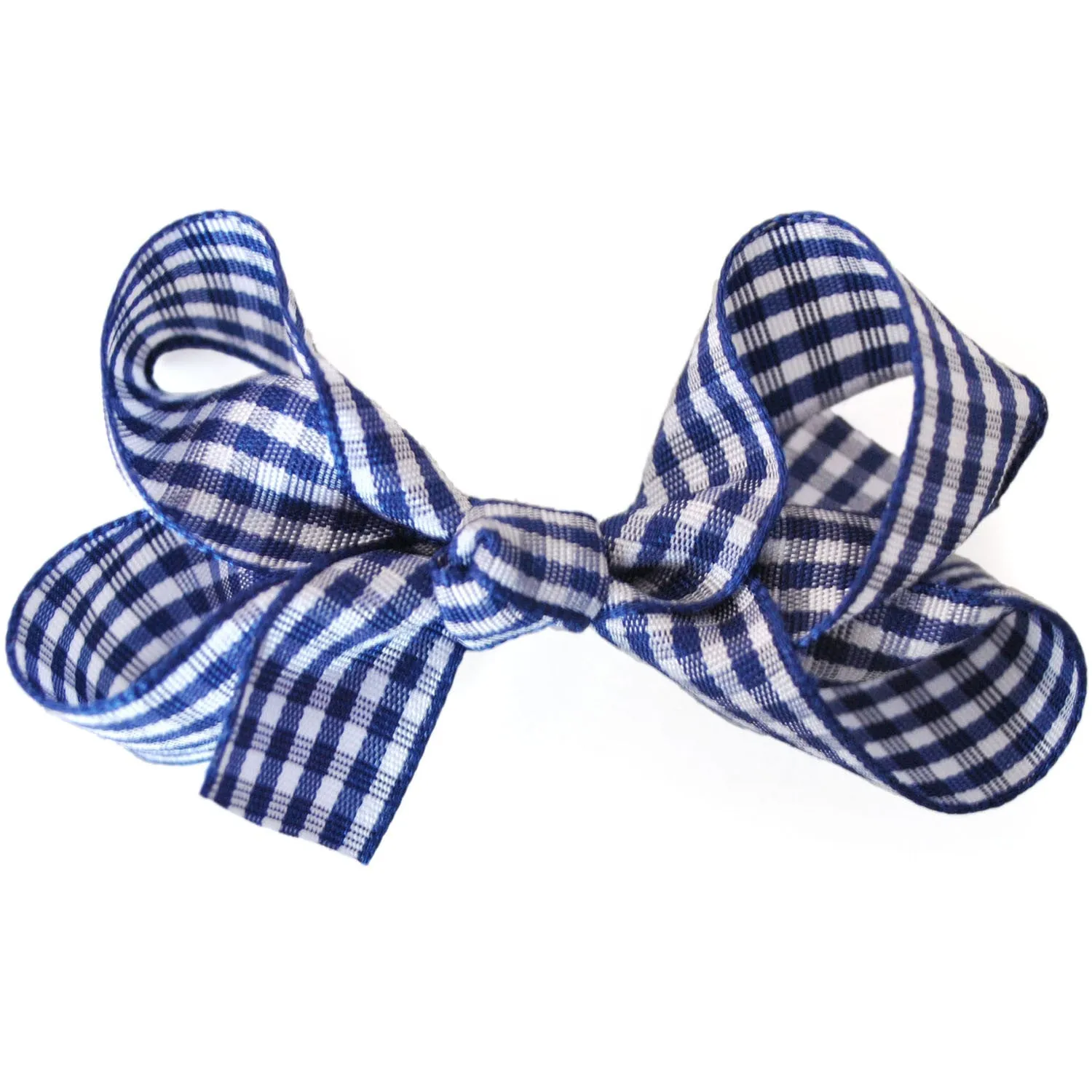 School Hair Bow in Gingham Ribbon