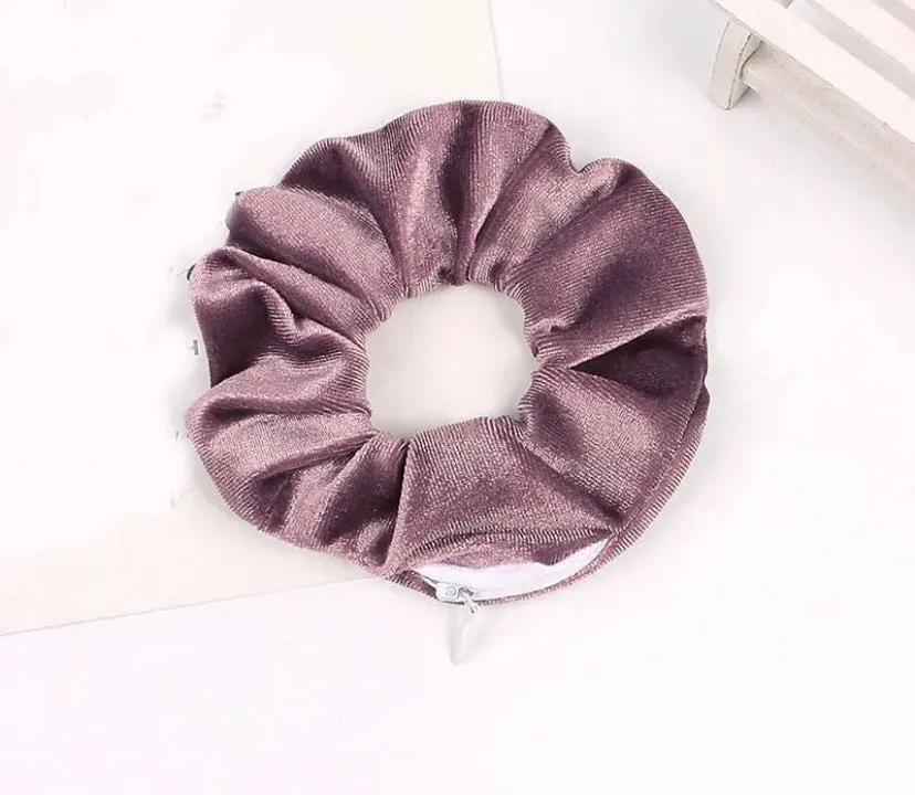 Scrunchie with secret pocket: Mauve