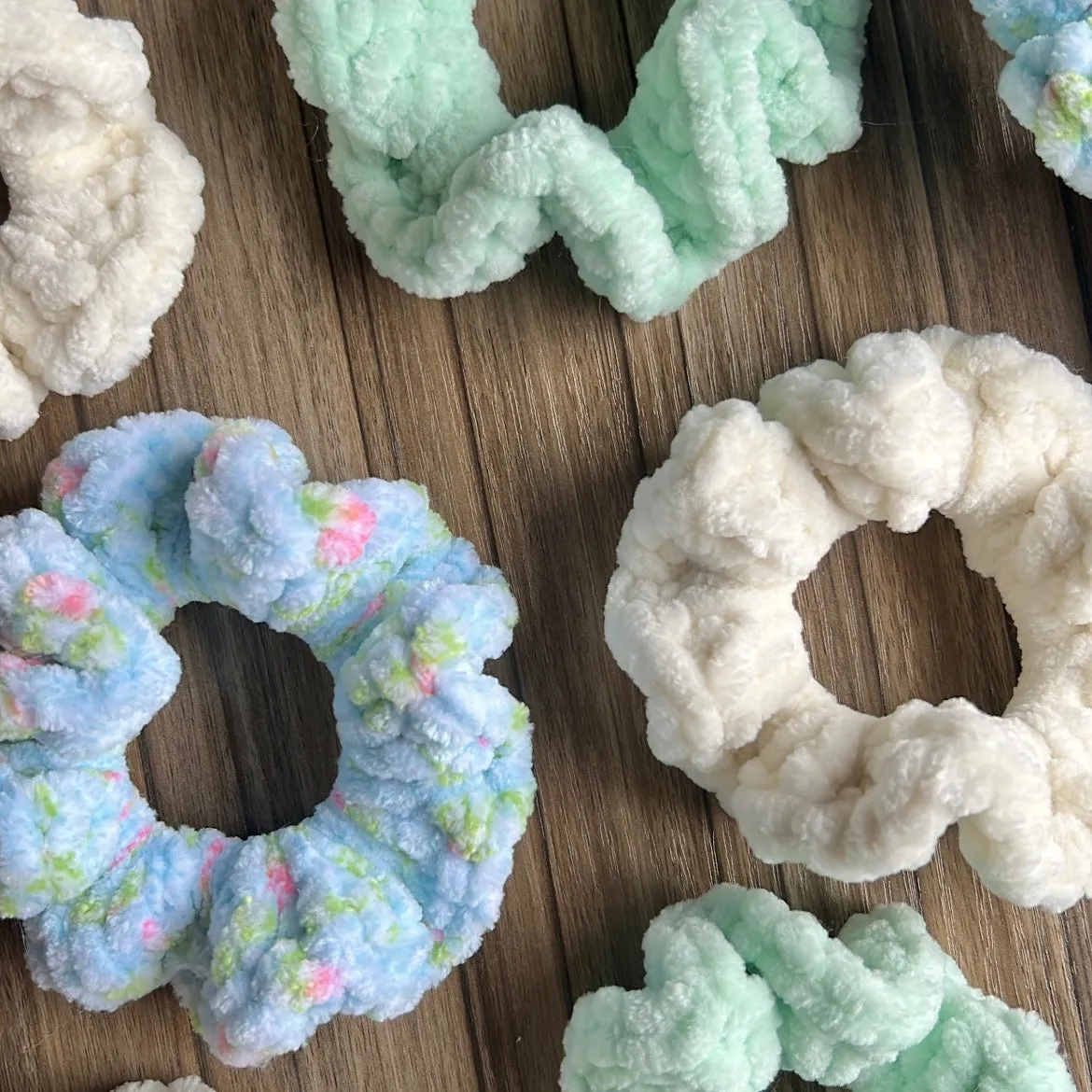 Seafoam Green Velvet Scrunchie