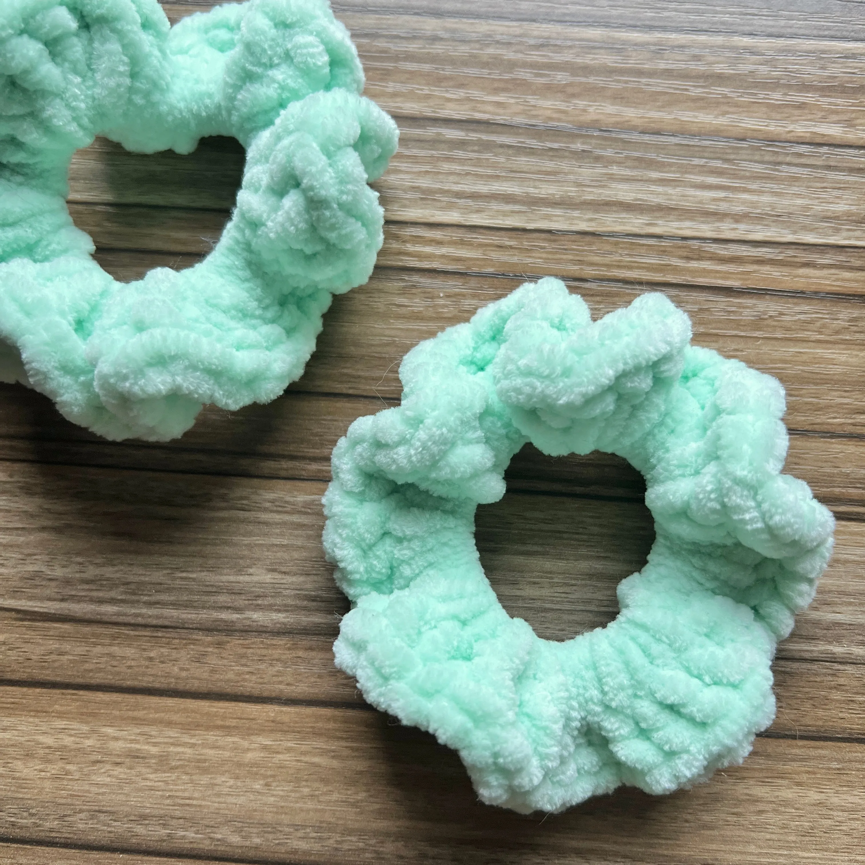 Seafoam Green Velvet Scrunchie