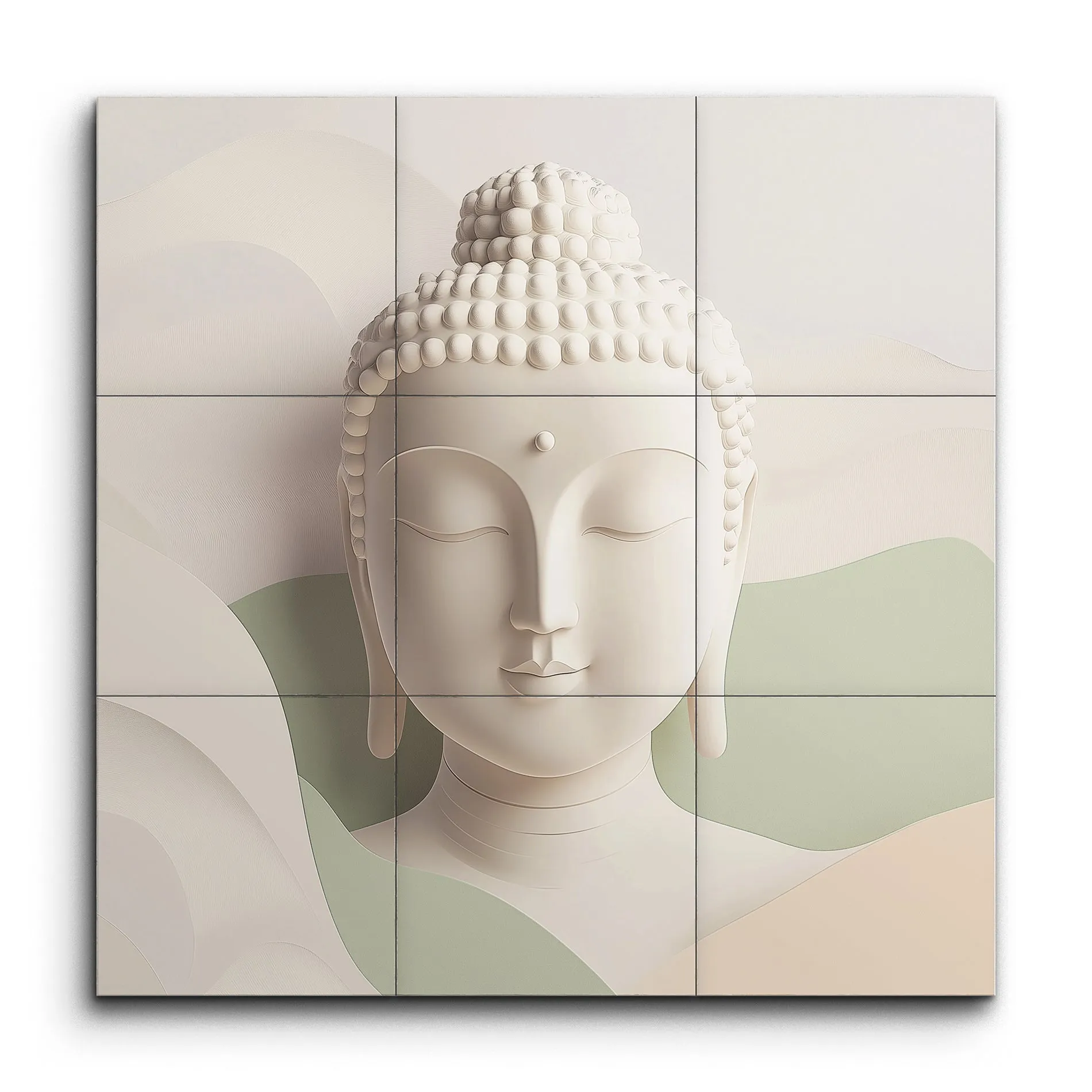 Serene Buddha: Minimalist Tranquility Art