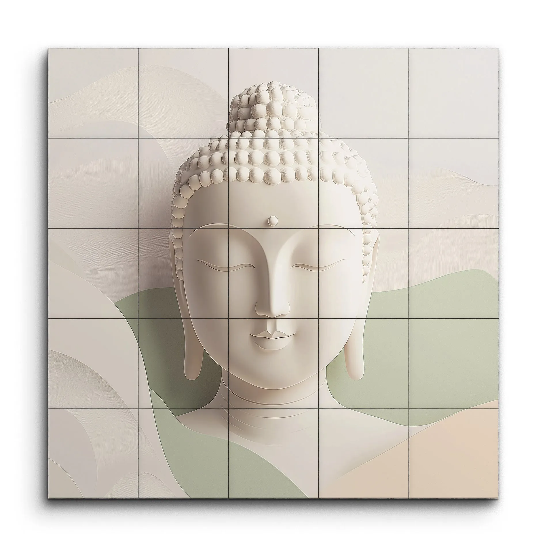 Serene Buddha: Minimalist Tranquility Art