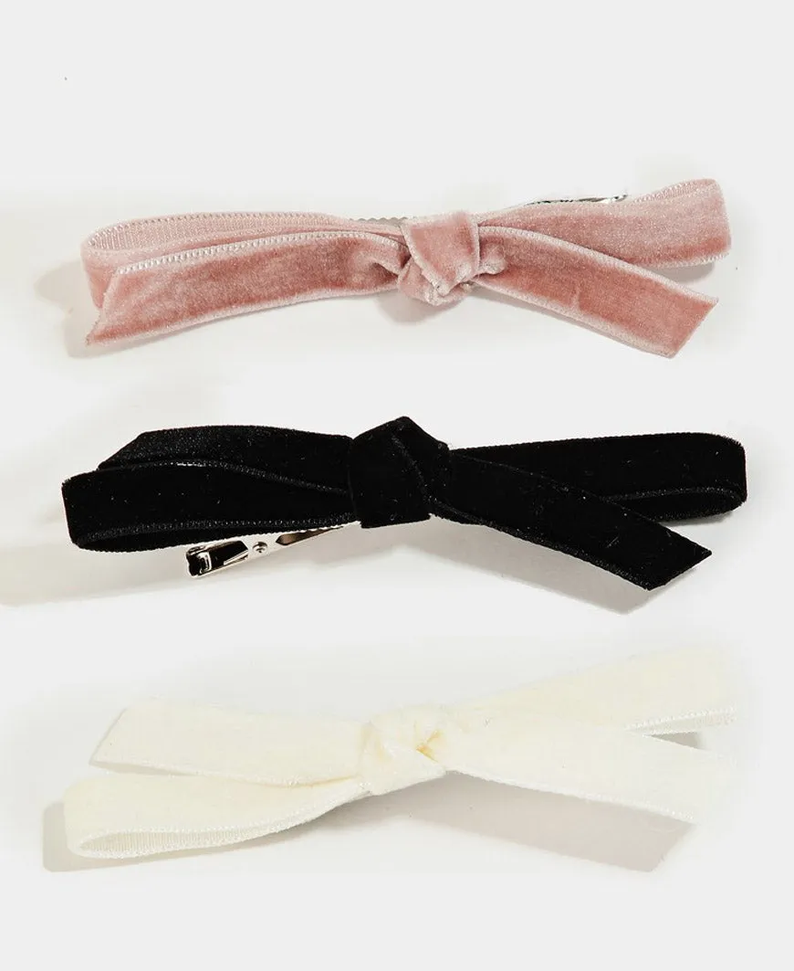 Set of 3 Velvet Bows