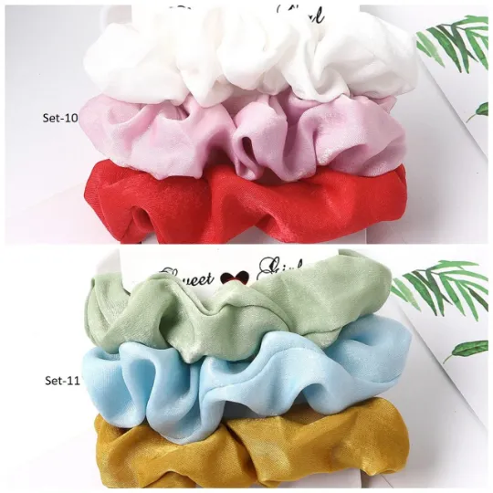 Set of 3 Velvet Hair Tie