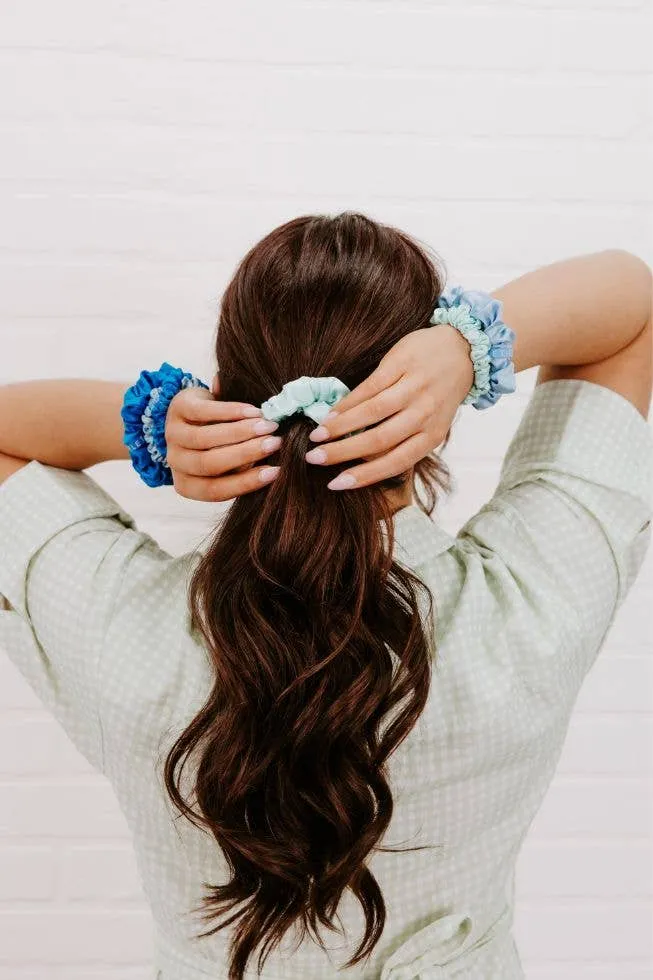 Silk Hair Scrunchie | Small | Blue My Mind