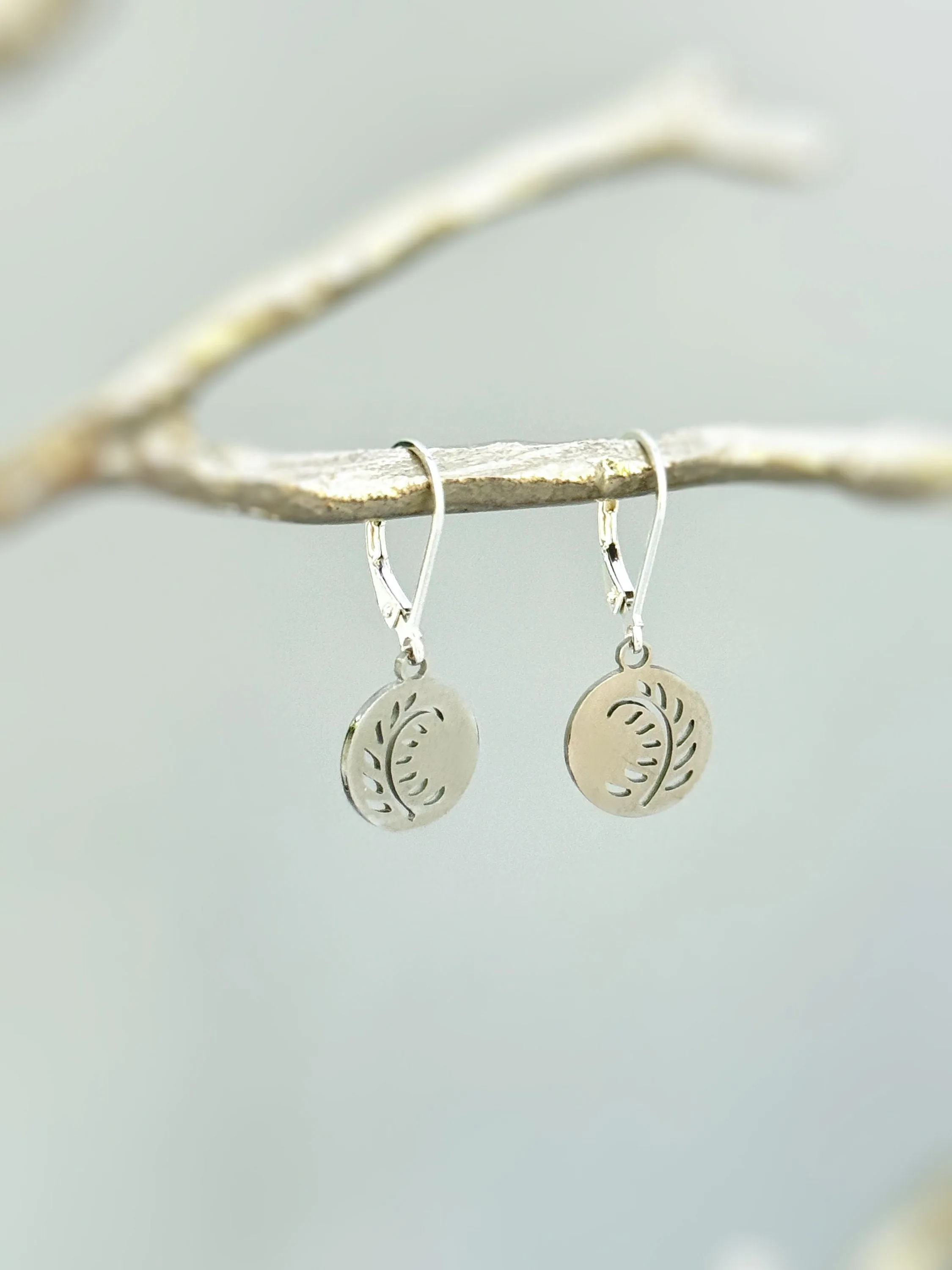 Silver Fern Earrings dangle