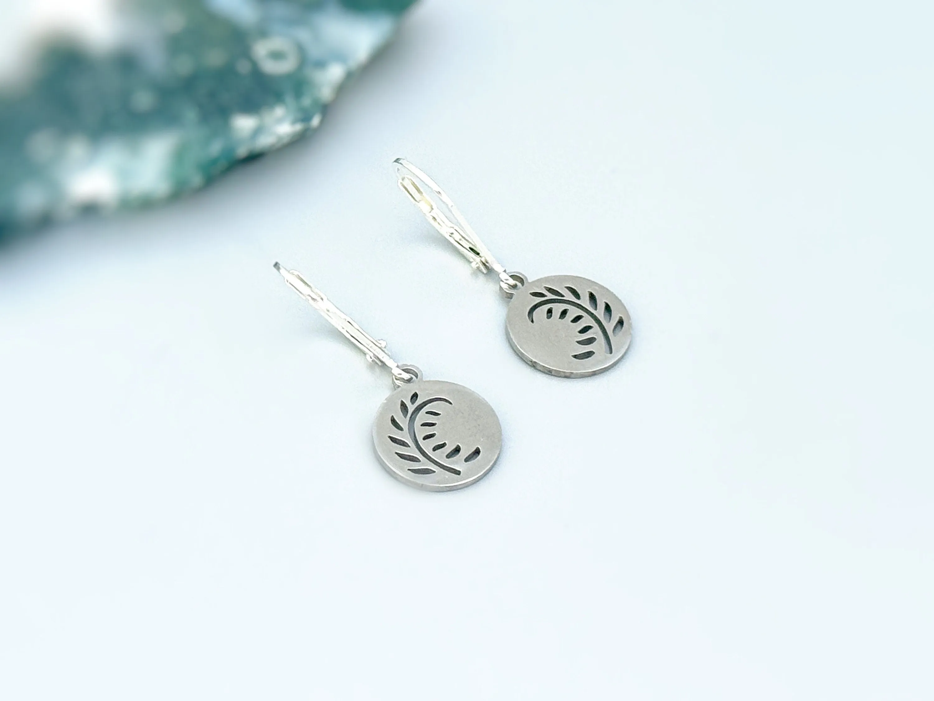 Silver Fern Earrings dangle