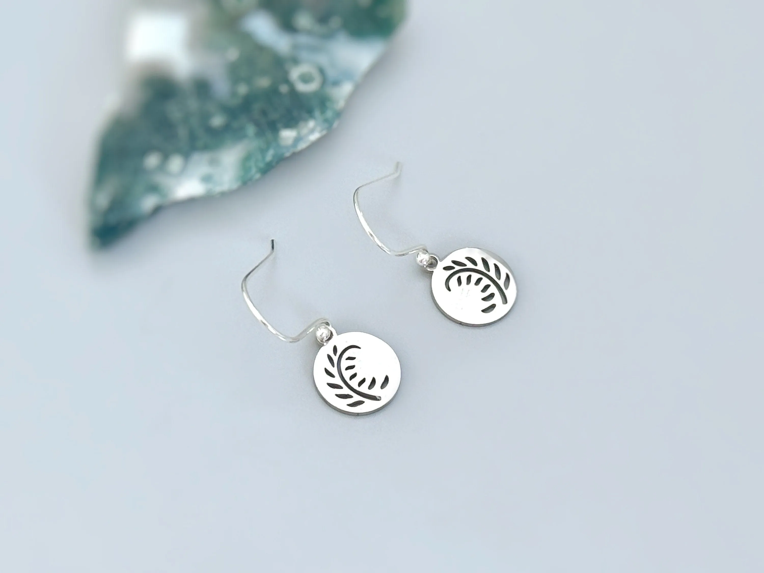 Silver Fern Earrings dangle