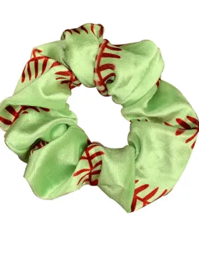 Softball Premium Velvet Scrunchie