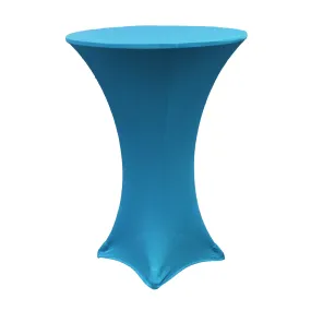 Spandex Cocktail Table Cover 30" Round - Aqua Blue