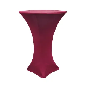 Spandex Cocktail Table Cover 30" Round - Burgundy