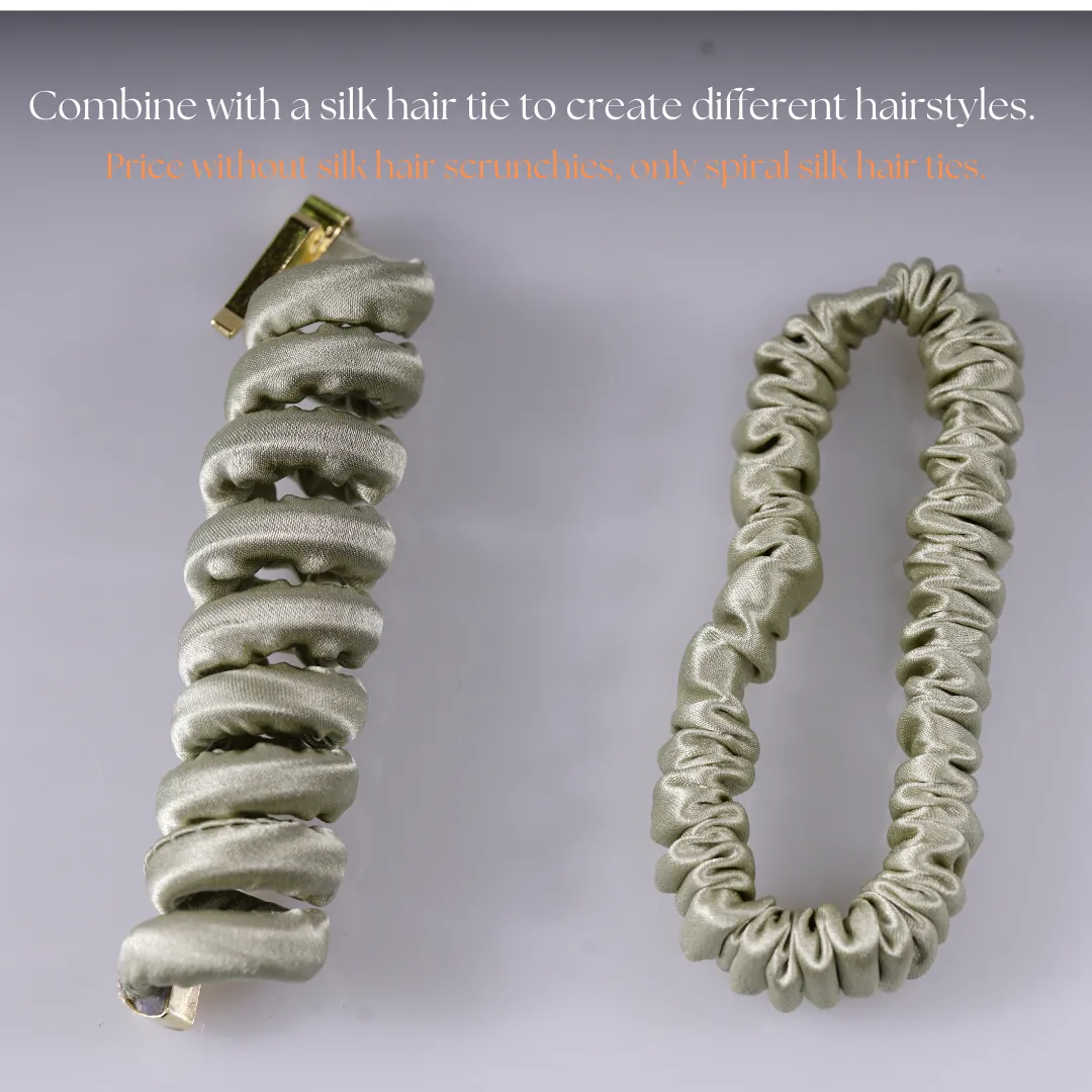 Spiral Silk Hair Ties Custom Wholesale