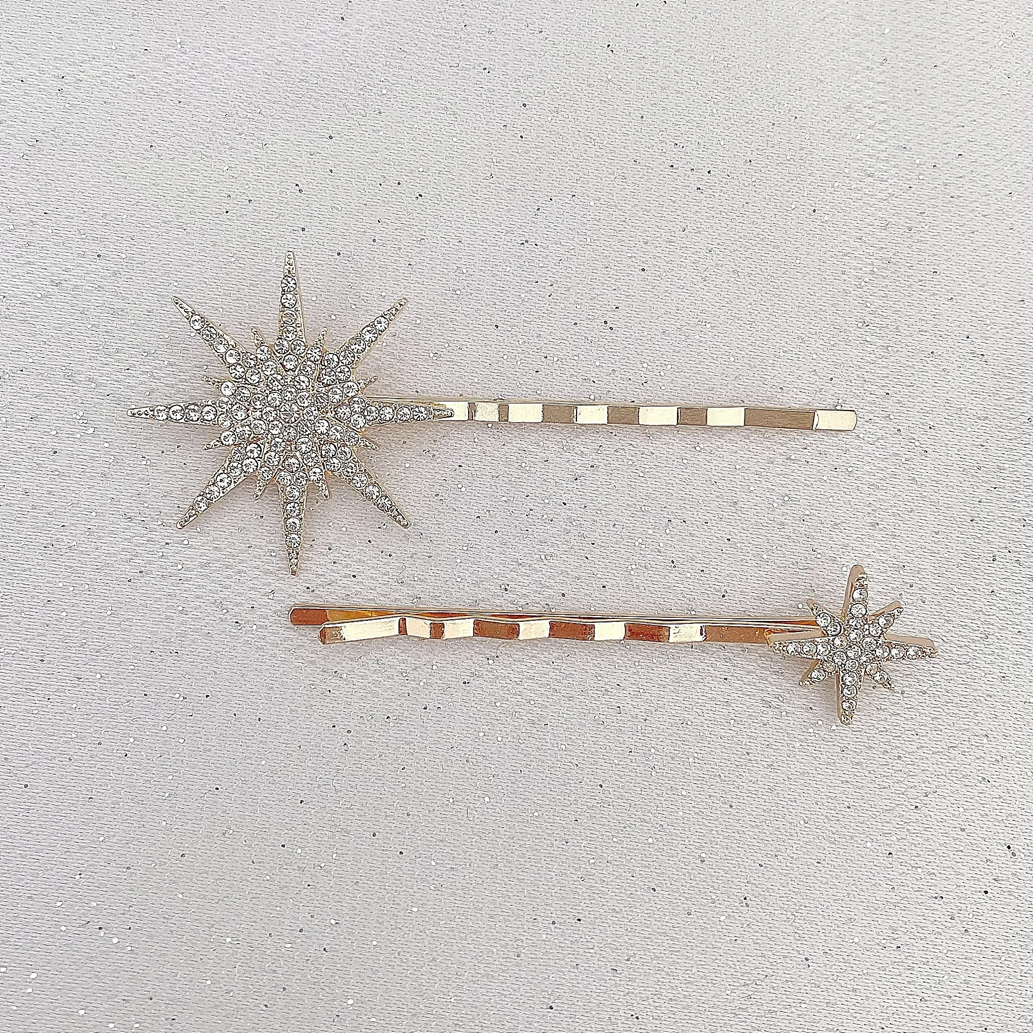 Star Hair Clips Hair Slides Set of 2 - As Seen in Hello!