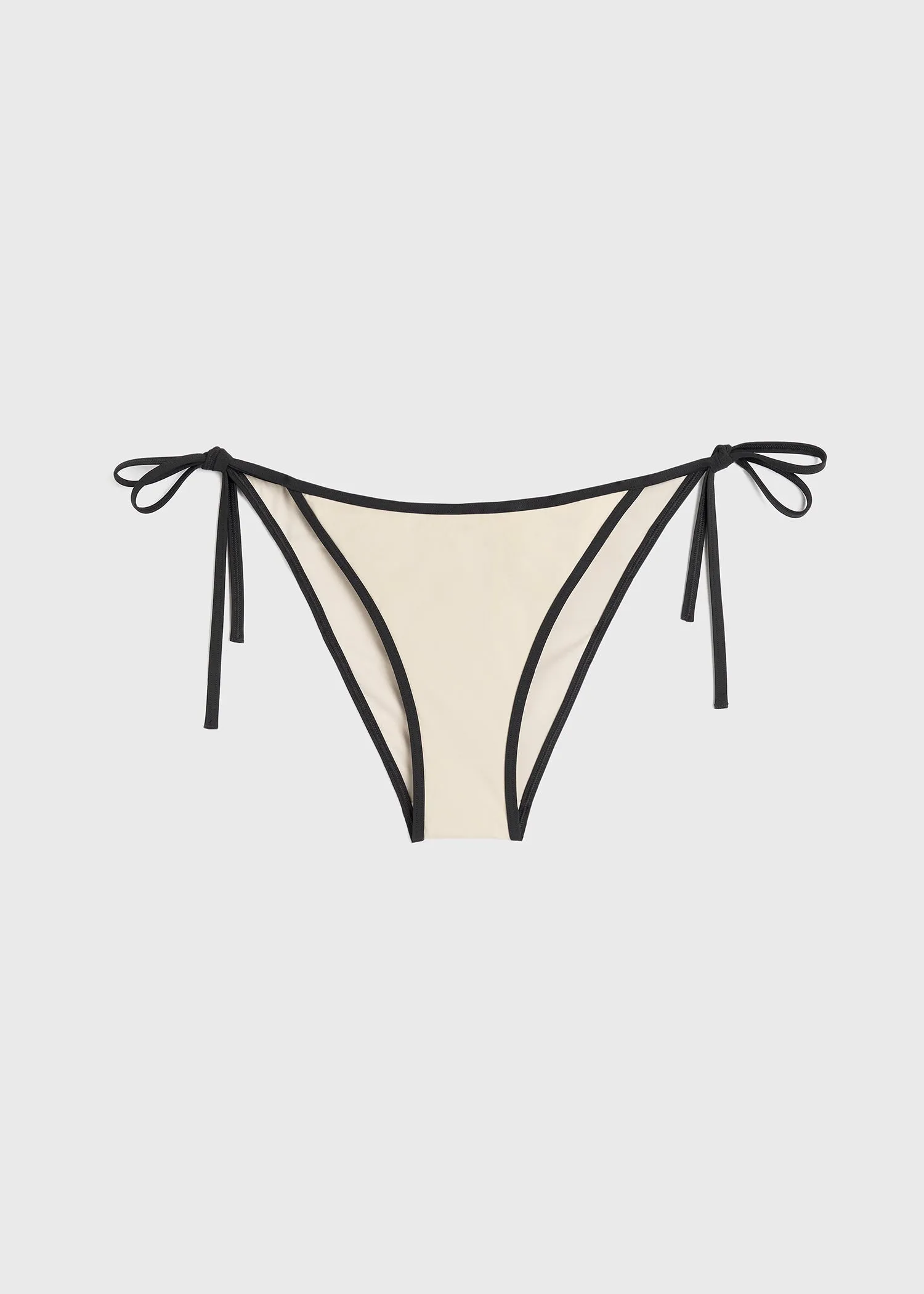 Stripe tie bikini bottoms light hay