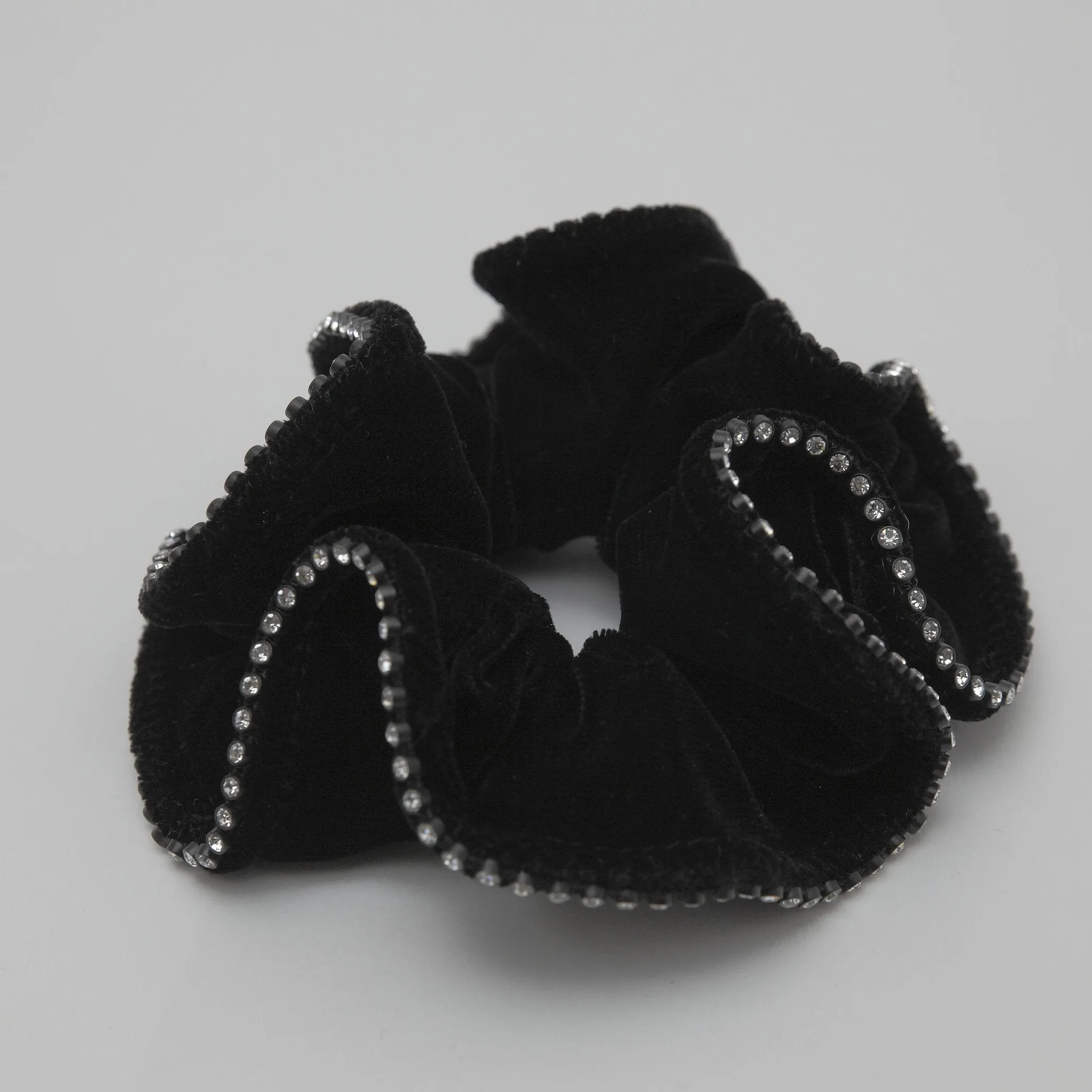 Swarovski Crystal Rhinestone Silk Velvet Satin Luxury Hair Ties Scrunchies