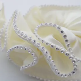 Swarovski Crystal Rhinestone Silk Velvet Satin Luxury Hair Ties Scrunchies