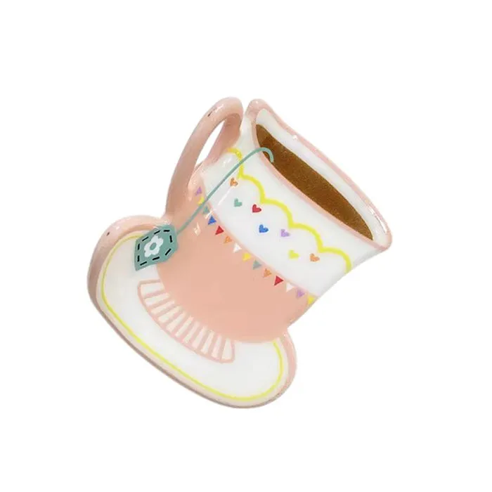 Tea Cup Hair Claw Clip