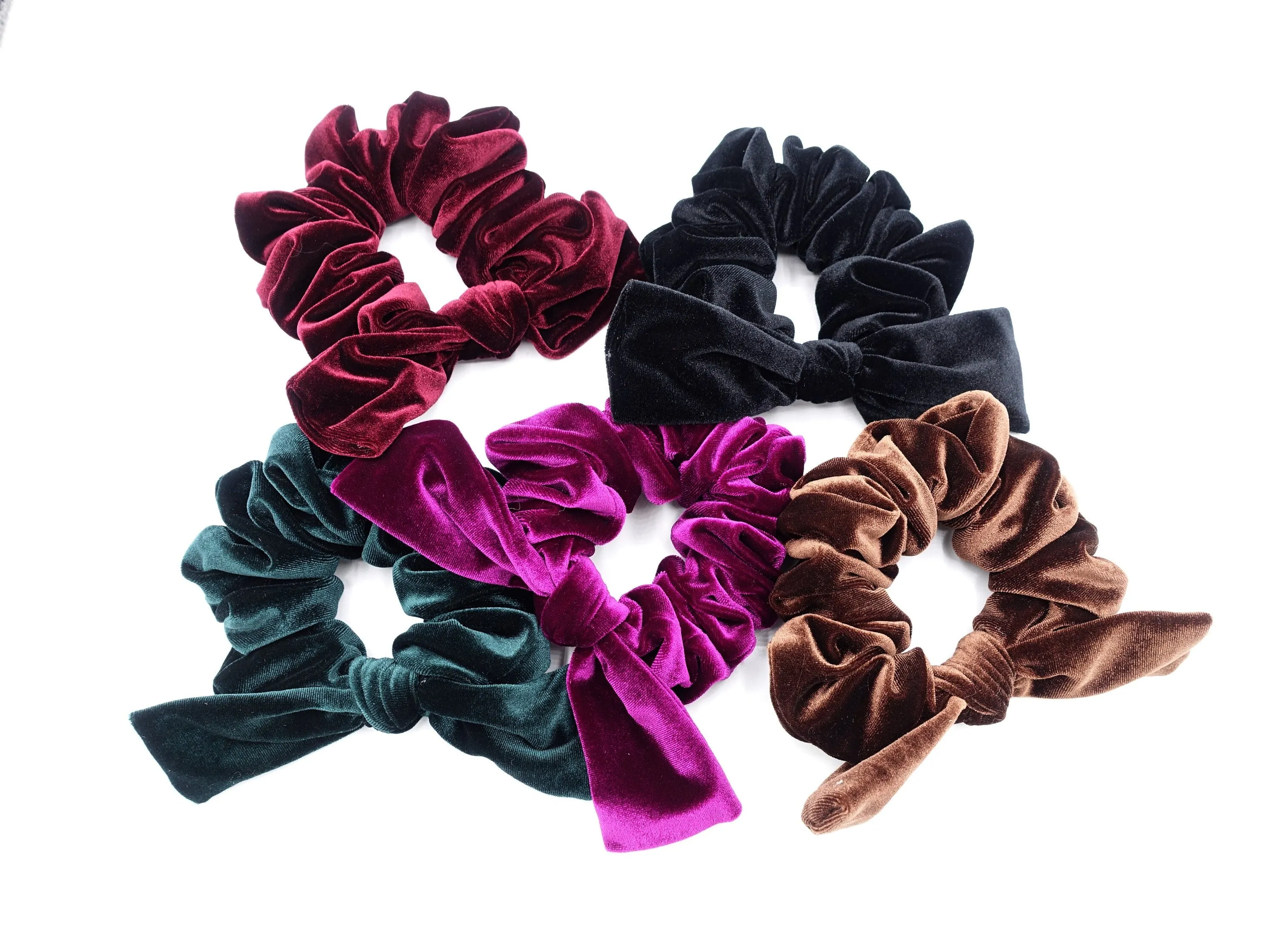 thick velvet scrunchies colorful hair elastic scrunchie knot hair accessory for women