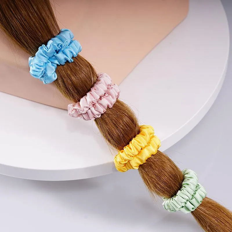 Thin silk scrunchies Candy - 4 Pack - dropshipping