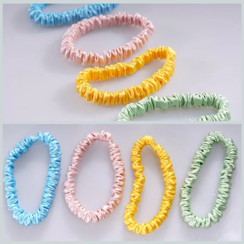 Thin silk scrunchies Candy - 4 Pack - dropshipping