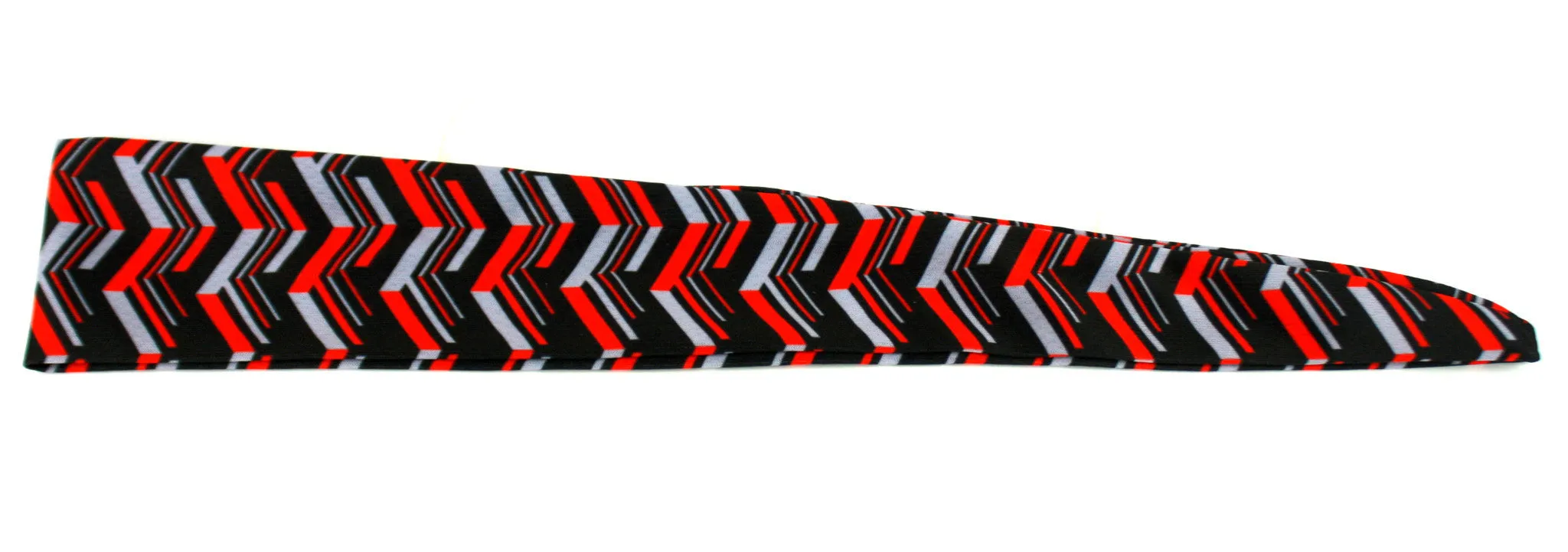 Tie Back Chevron Multi Vertical Scarlet Grey (SKU 7550)