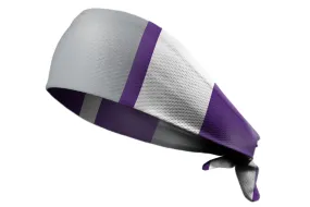 Tie Back Vertical Stripes Purple Grey (SKU 7530)