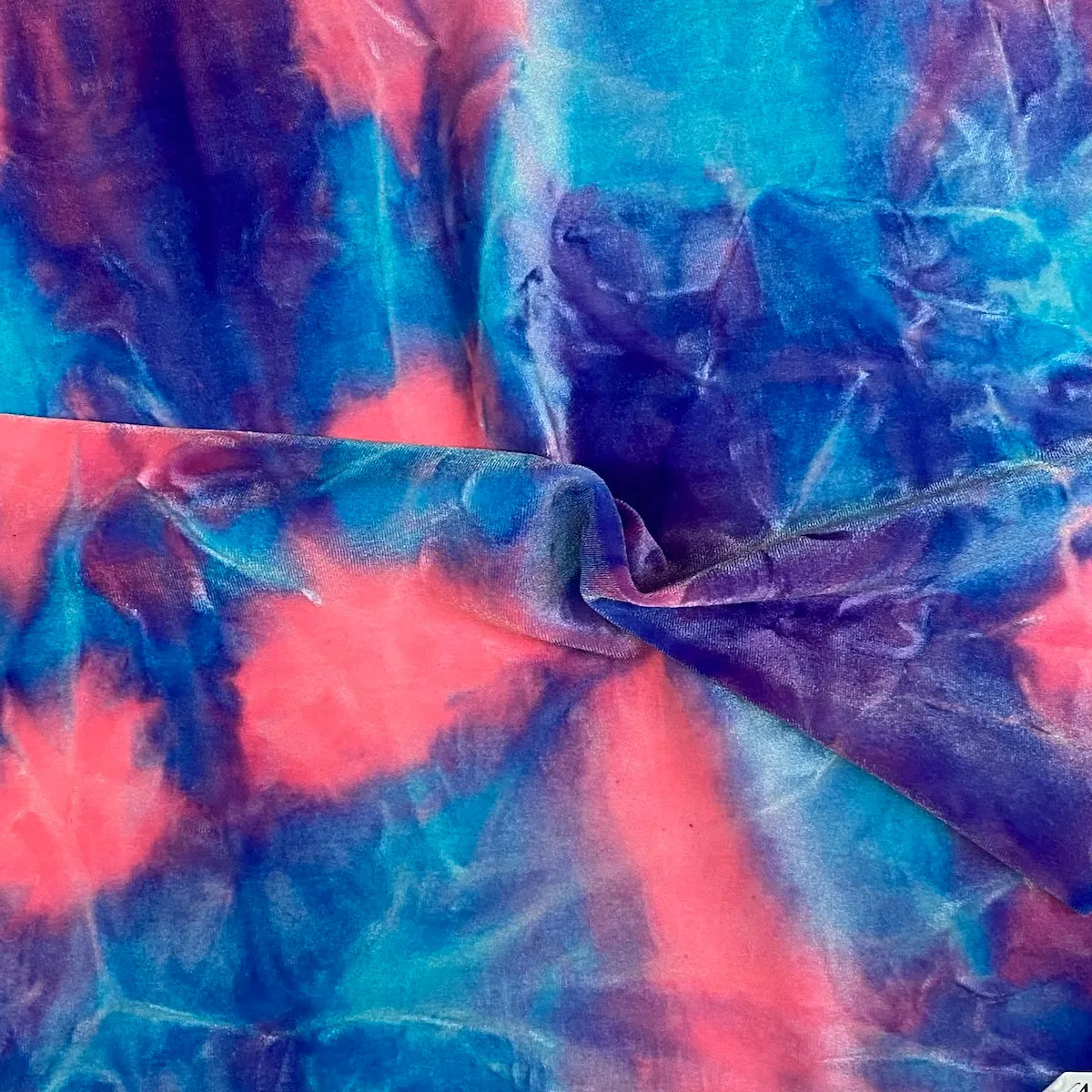 Tie Dye Stretch Velvet Fabric