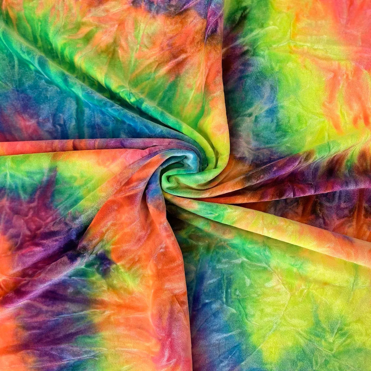 Tie Dye Stretch Velvet Fabric