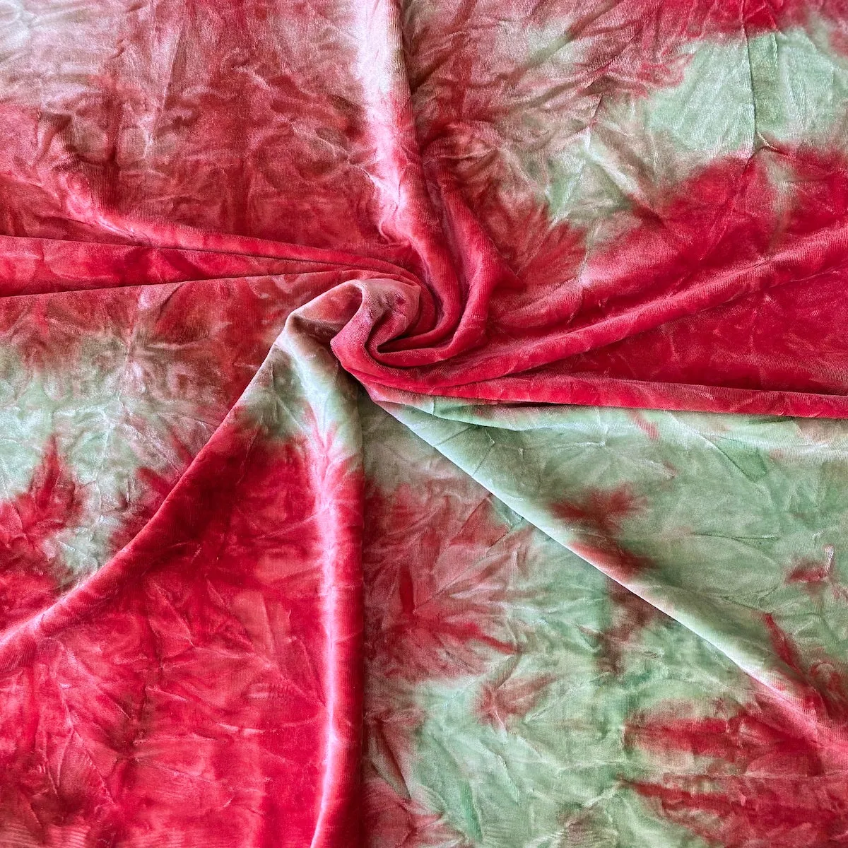 Tie Dye Stretch Velvet Fabric