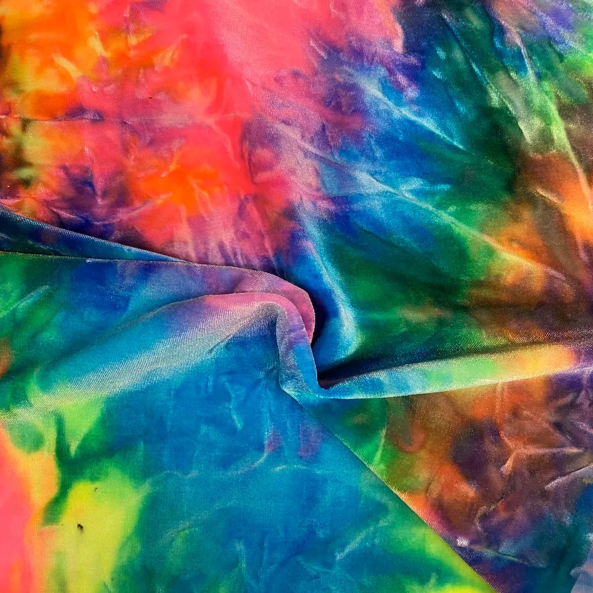 Tie Dye Stretch Velvet Fabric