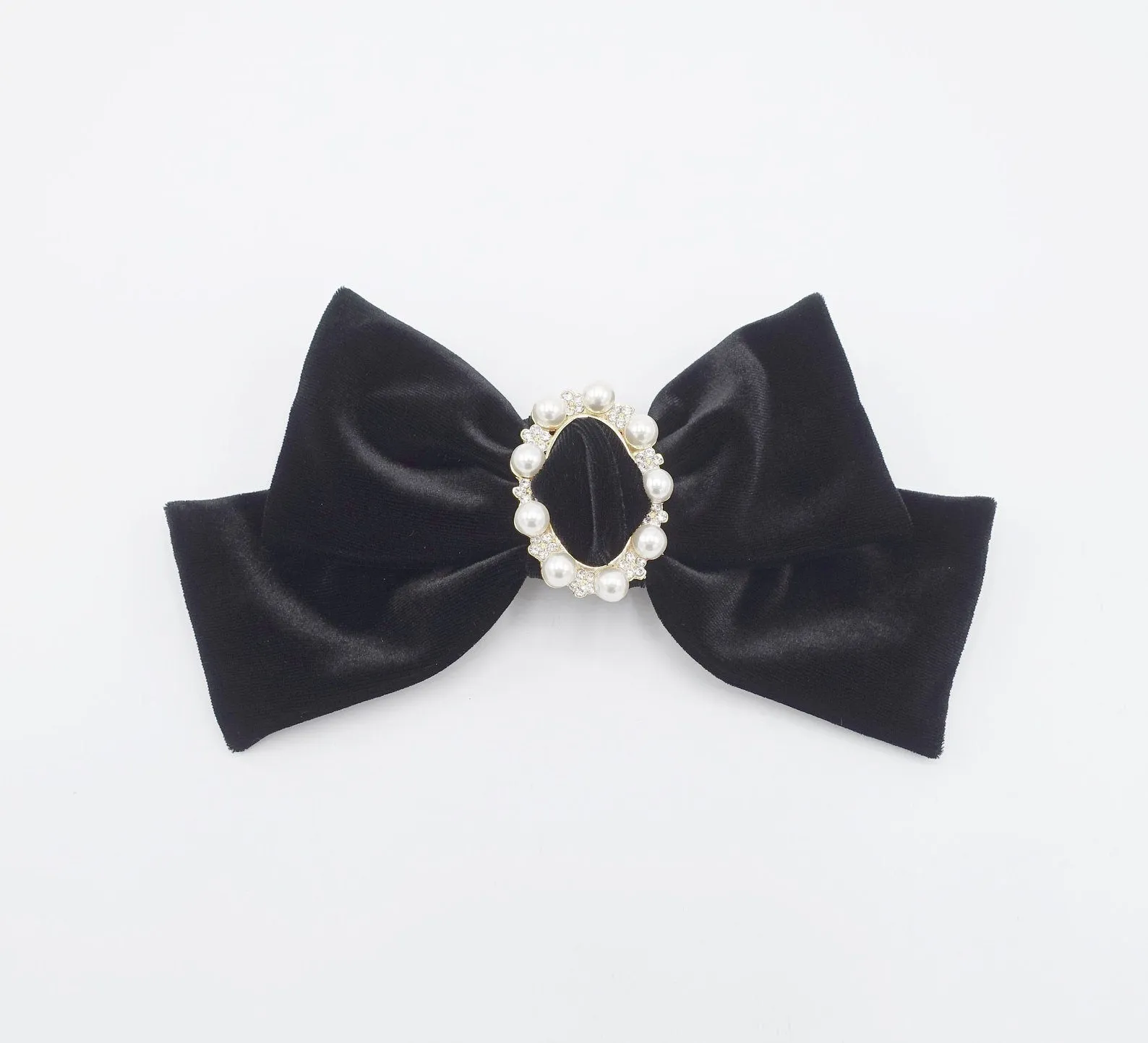 velvet black bow hair accessory shop for women