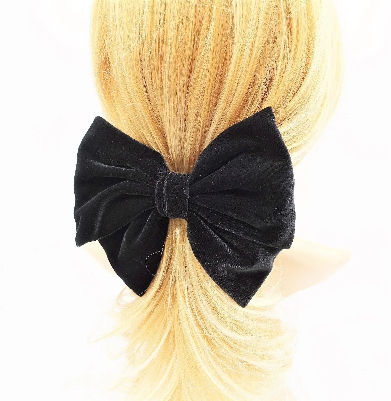 velvet black bow hair accessory shop for women