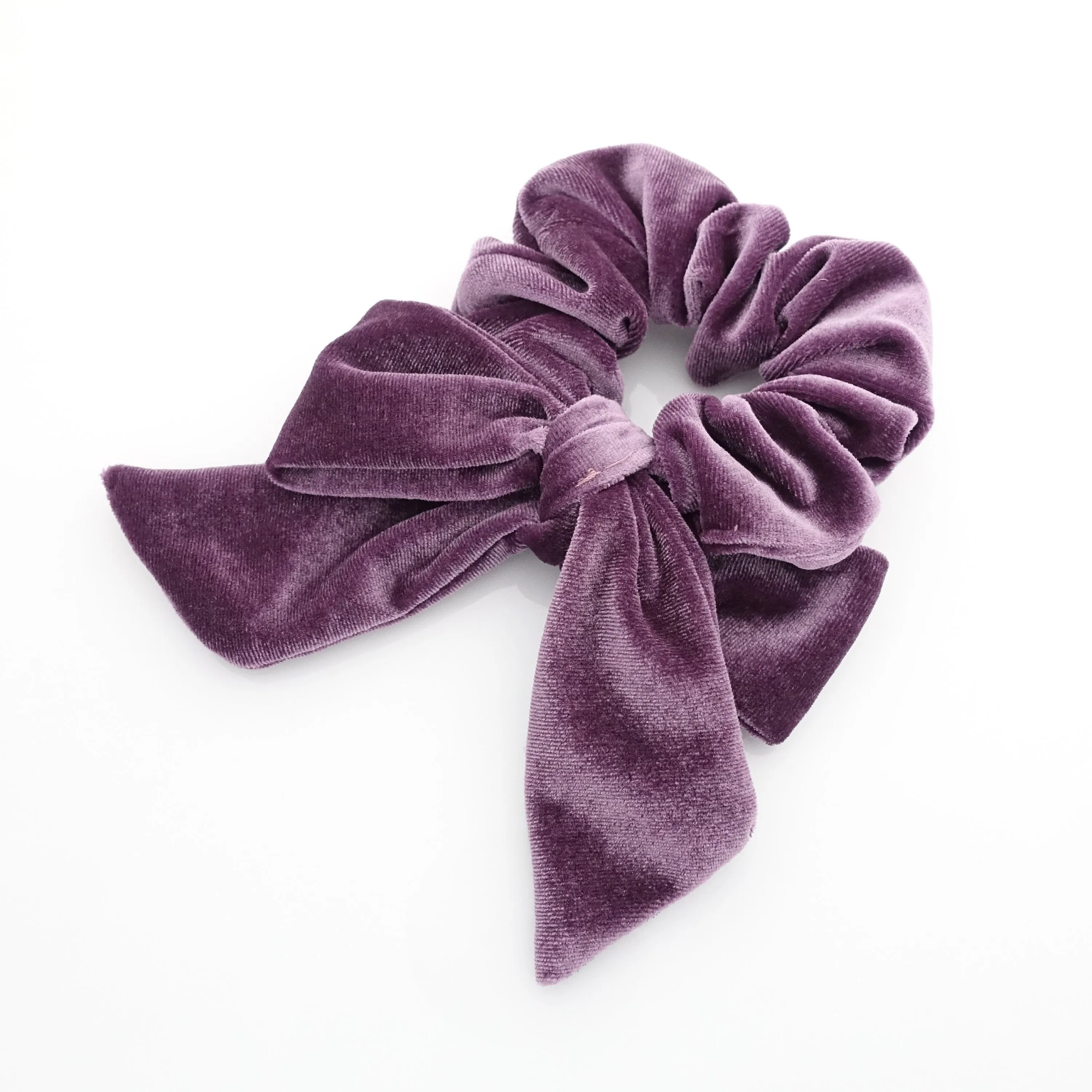 velvet bow knot scrunchies falling tail hair tie scrunchy hair accessories